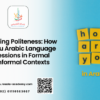 how are you arabic language