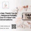 how to say thank you in arabic